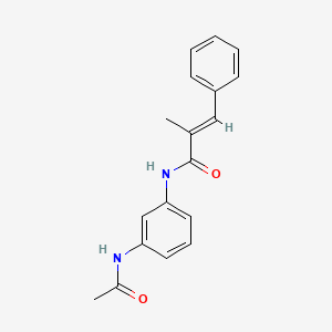 molecular formula C18H18N2O2 B4539553 N-[3-(acetylamino)phenyl]-2-methyl-3-phenylacrylamide 