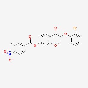 molecular formula C23H14BrNO7 B4539558 3-(2-bromophenoxy)-4-oxo-4H-chromen-7-yl 3-methyl-4-nitrobenzoate 