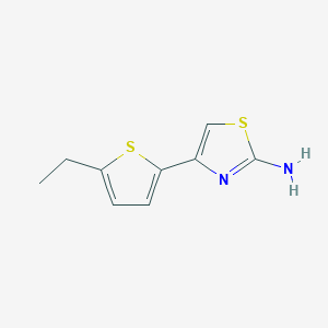 molecular formula C9H10N2S2 B453956 4-(5-Ethyl-thiophen-2-yl)-thiazol-2-ylamine CAS No. 524932-70-5