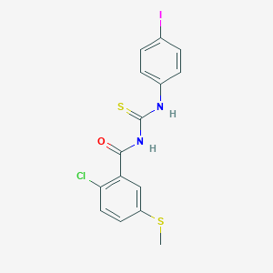 2-chloro-N-[(4-iodophenyl)carbamothioyl]-5-(methylsulfanyl)benzamide
