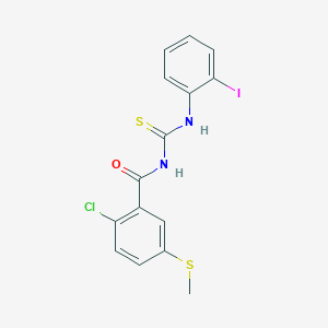 2-chloro-N-[(2-iodophenyl)carbamothioyl]-5-(methylsulfanyl)benzamide