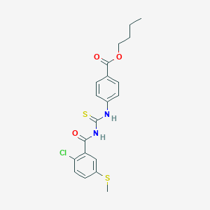 Butyl 4-[({[2-chloro-5-(methylsulfanyl)benzoyl]amino}carbothioyl)amino]benzoate