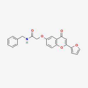 molecular formula C22H17NO5 B4539623 N-benzyl-2-{[2-(2-furyl)-4-oxo-4H-chromen-6-yl]oxy}acetamide 