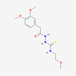molecular formula C14H21N3O4S B4539629 2-[(3,4-dimethoxyphenyl)acetyl]-N-(2-methoxyethyl)hydrazinecarbothioamide 