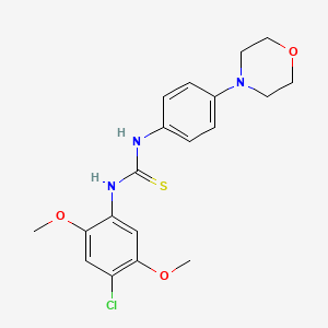 molecular formula C19H22ClN3O3S B4539636 N-(4-chloro-2,5-dimethoxyphenyl)-N'-[4-(4-morpholinyl)phenyl]thiourea 