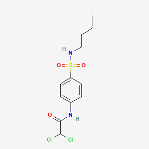molecular formula C12H16Cl2N2O3S B4539640 N-{4-[(butylamino)sulfonyl]phenyl}-2,2-dichloroacetamide 
