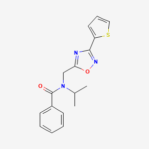 molecular formula C17H17N3O2S B4539643 N-isopropyl-N-{[3-(2-thienyl)-1,2,4-oxadiazol-5-yl]methyl}benzamide 