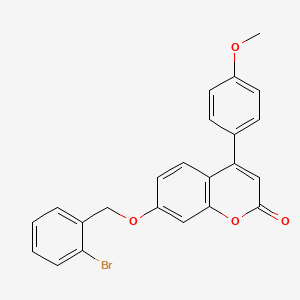 molecular formula C23H17BrO4 B4539668 7-[(2-bromobenzyl)oxy]-4-(4-methoxyphenyl)-2H-chromen-2-one 