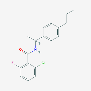 2-chloro-6-fluoro-N-[1-(4-propylphenyl)ethyl]benzamide