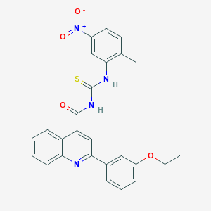 N-{5-nitro-2-methylphenyl}-N'-{[2-(3-isopropoxyphenyl)-4-quinolinyl]carbonyl}thiourea