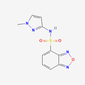 molecular formula C10H9N5O3S B4539702 N-(1-methyl-1H-pyrazol-3-yl)-2,1,3-benzoxadiazole-4-sulfonamide 