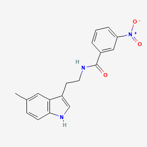 molecular formula C18H17N3O3 B4539706 N-[2-(5-methyl-1H-indol-3-yl)ethyl]-3-nitrobenzamide 