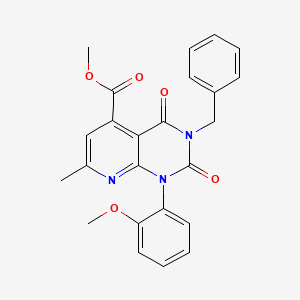 molecular formula C24H21N3O5 B4539736 methyl 3-benzyl-1-(2-methoxyphenyl)-7-methyl-2,4-dioxo-1,2,3,4-tetrahydropyrido[2,3-d]pyrimidine-5-carboxylate 