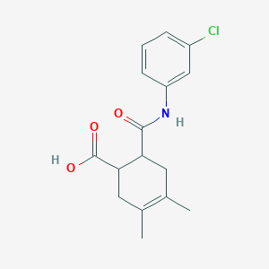 molecular formula C16H18ClNO3 B453975 6-[(3-Chlorophenyl)carbamoyl]-3,4-dimethylcyclohex-3-ene-1-carboxylic acid 