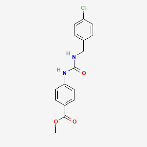 molecular formula C16H15ClN2O3 B4539762 methyl 4-({[(4-chlorobenzyl)amino]carbonyl}amino)benzoate 