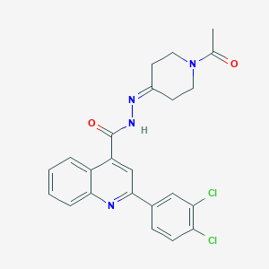 N'-(1-acetyl-4-piperidinylidene)-2-(3,4-dichlorophenyl)-4-quinolinecarbohydrazide