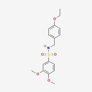 molecular formula C17H21NO5S B4539773 N-(4-ethoxybenzyl)-3,4-dimethoxybenzenesulfonamide 