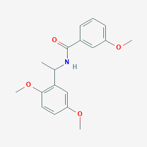 molecular formula C18H21NO4 B4539784 N-[1-(2,5-dimethoxyphenyl)ethyl]-3-methoxybenzamide 