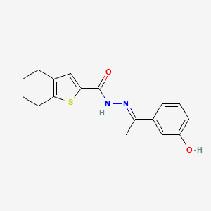 N'-[1-(3-hydroxyphenyl)ethylidene]-4,5,6,7-tetrahydro-1-benzothiophene-2-carbohydrazide