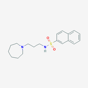 molecular formula C19H26N2O2S B4539812 N-[3-(1-azepanyl)propyl]-2-naphthalenesulfonamide 