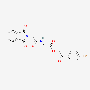 2-(4-bromophenyl)-2-oxoethyl N-[(1,3-dioxo-1,3-dihydro-2H-isoindol-2-yl)acetyl]glycinate