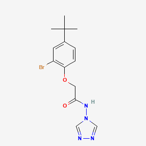 molecular formula C14H17BrN4O2 B4539836 2-(2-bromo-4-tert-butylphenoxy)-N-4H-1,2,4-triazol-4-ylacetamide 