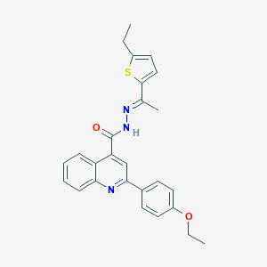 molecular formula C26H25N3O2S B453984 2-(4-ethoxyphenyl)-N'-[1-(5-ethyl-2-thienyl)ethylidene]-4-quinolinecarbohydrazide 