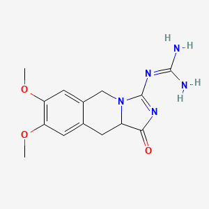N-(7,8-dimethoxy-1-oxo-1,5,10,10a-tetrahydroimidazo[1,5-b]isoquinolin-3-yl)guanidine