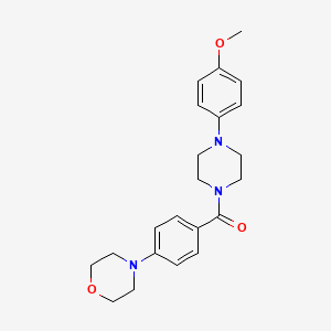 molecular formula C22H27N3O3 B4539853 4-(4-{[4-(4-methoxyphenyl)-1-piperazinyl]carbonyl}phenyl)morpholine 