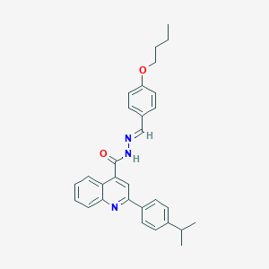 molecular formula C30H31N3O2 B453987 N'-(4-butoxybenzylidene)-2-(4-isopropylphenyl)-4-quinolinecarbohydrazide 
