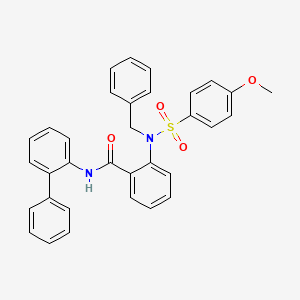 molecular formula C33H28N2O4S B4539889 2-{benzyl[(4-methoxyphenyl)sulfonyl]amino}-N-2-biphenylylbenzamide 