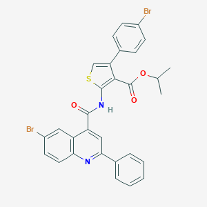 Isopropyl 4-(4-bromophenyl)-2-{[(6-bromo-2-phenyl-4-quinolinyl)carbonyl]amino}-3-thiophenecarboxylate