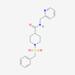 molecular formula C19H23N3O3S B4539902 1-(benzylsulfonyl)-N-(2-pyridinylmethyl)-4-piperidinecarboxamide 
