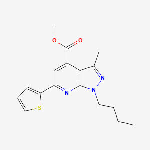 molecular formula C17H19N3O2S B4539924 methyl 1-butyl-3-methyl-6-(2-thienyl)-1H-pyrazolo[3,4-b]pyridine-4-carboxylate 