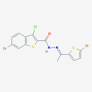 6-bromo-N'-[1-(5-bromo-2-thienyl)ethylidene]-3-chloro-1-benzothiophene-2-carbohydrazide