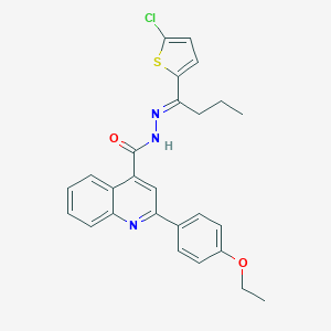 molecular formula C26H24ClN3O2S B453996 N'-[1-(5-chloro-2-thienyl)butylidene]-2-(4-ethoxyphenyl)-4-quinolinecarbohydrazide 