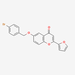 molecular formula C20H13BrO4 B4539962 6-[(4-bromobenzyl)oxy]-2-(2-furyl)-4H-chromen-4-one 