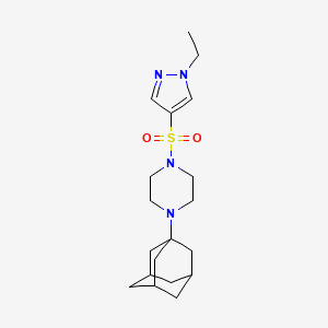 molecular formula C19H30N4O2S B4539969 1-(1-adamantyl)-4-[(1-ethyl-1H-pyrazol-4-yl)sulfonyl]piperazine 