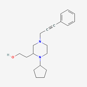 molecular formula C20H28N2O B4539983 2-[1-cyclopentyl-4-(3-phenyl-2-propyn-1-yl)-2-piperazinyl]ethanol 