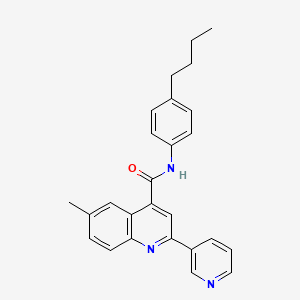 N-(4-butylphenyl)-6-methyl-2-(3-pyridinyl)-4-quinolinecarboxamide