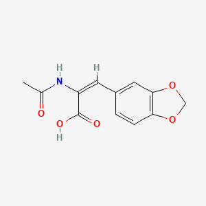 molecular formula C12H11NO5 B4540003 2-(acetylamino)-3-(1,3-benzodioxol-5-yl)acrylic acid 