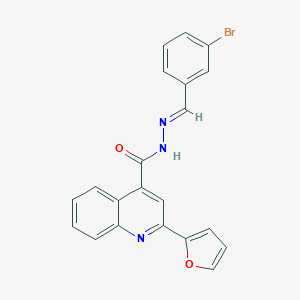 molecular formula C21H14BrN3O2 B454001 N'-(3-bromobenzylidene)-2-(2-furyl)-4-quinolinecarbohydrazide 