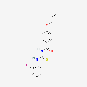 4-butoxy-N-{[(2-fluoro-4-iodophenyl)amino]carbonothioyl}benzamide
