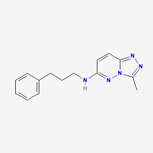 molecular formula C15H17N5 B4540029 3-methyl-N-(3-phenylpropyl)[1,2,4]triazolo[4,3-b]pyridazin-6-amine 