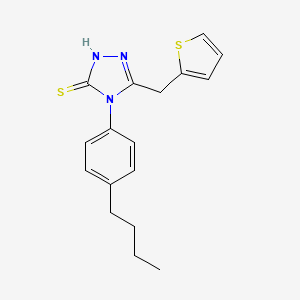 molecular formula C17H19N3S2 B4540030 4-(4-butylphenyl)-5-(2-thienylmethyl)-4H-1,2,4-triazole-3-thiol 