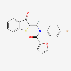 molecular formula C20H12BrNO3S B4540040 N-(4-bromophenyl)-N-[(3-oxo-1-benzothien-2(3H)-ylidene)methyl]-2-furamide 