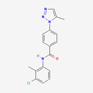 molecular formula C17H15ClN4O B4540043 N-(3-chloro-2-methylphenyl)-4-(5-methyl-1H-1,2,3-triazol-1-yl)benzamide 
