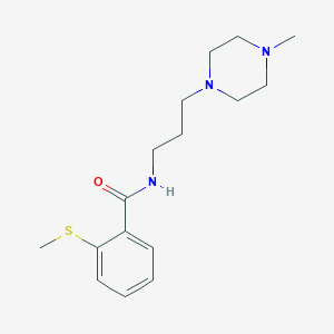 molecular formula C16H25N3OS B4540060 N-[3-(4-methyl-1-piperazinyl)propyl]-2-(methylthio)benzamide 