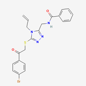 molecular formula C21H19BrN4O2S B4540084 N-[(4-allyl-5-{[2-(4-bromophenyl)-2-oxoethyl]thio}-4H-1,2,4-triazol-3-yl)methyl]benzamide 