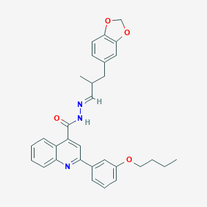 N'-[3-(1,3-benzodioxol-5-yl)-2-methylpropylidene]-2-(3-butoxyphenyl)-4-quinolinecarbohydrazide